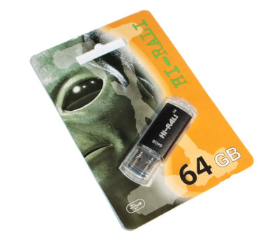 USB 3.0 Flash Drive 64Gb Hi-Rali Rocket series Black /  HI-64GB3VCBK