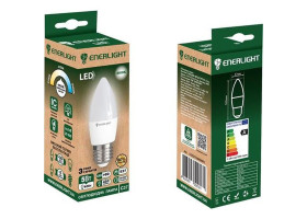 Лампа Enerlight LED C37 5W 4100K (яркий свет), 220V, цоколь E27