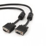 Кабель VGA 15.0m Cablexpert  VGA3+ 9C HD15M, двойное экранир,  2 фер.(CC-PPVGA-15M-B)