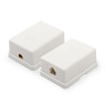 Розетка RJ45 (сетевая), UTP 8P8C, 1-портовая UTP, белая, накладная (15253)