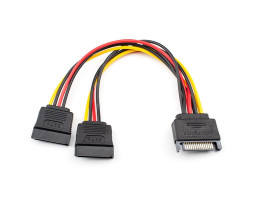 Переходник питания Sata power to 2 power sata (медь) длина 20см (14366) Переходник питания Sata power to 2 power sata (медь) длина 20см (14366)