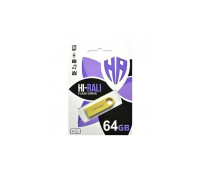 USB Flash Drive 64Gb Hi-Rali Shuttle series Gold, HI-64GBSHGD USB Flash Drive 64Gb Hi-Rali Shuttle series Gold, HI-64GBSHGD