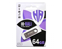 USB Flash Drive 64Gb Hi-Rali Shuttle series Silver, HI-64GBSHSL
