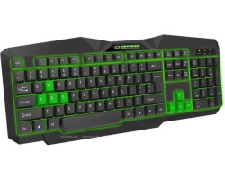 Клавиатура Esperanza Wired EGK201GUA ILLUMINATED Black/ Green, USB