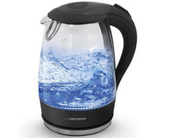 Электрический чайник Esperanza EKK011K Black, 2000W, 1.7 л, дисковый, стекло