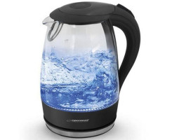 Электрический чайник Esperanza EKK011K Black, 2000W, 1.7 л, дисковый, стекло