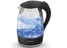 Электрический чайник Esperanza EKK011K Black, 2000W, 1.7 л, дисковый, стекло