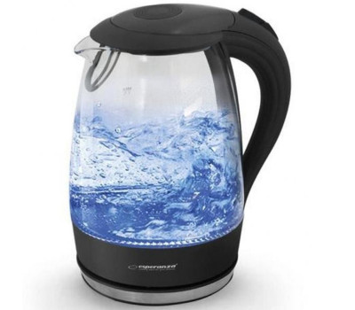Электрический чайник Esperanza EKK011K Black, 2000W, 1.7 л, дисковый, стекло