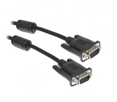 Кабель VGA 1.8m Maxxter V-PVGA-6 VGA 3+4C HD15M/ HD15M, двойное экраниров, 2 феррит
