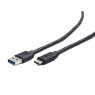 Кабель USB 3.0 - 0.1m AM/ Type-C Cablexpert CCP-USB3-AMCM-0.1M, премиум, 2.4А