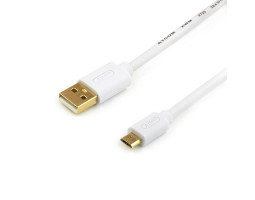 Кабель USB 2.0 - 0.8m AM/ microUSB, Atcom, White, GOLD plated, Blister (16123) Кабель USB 2.0 - 0.8m AM/ microUSB, Atcom, White, GOLD plated, Blister (16123)