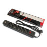 Фильтр сетевой 1.8м FrimeCom FC-BU4005W (2 USB), 5 розеток+2 USB, черный