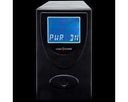 ИБП LogicPower UL650VA /  390W, 2 розетки, 5 ступ. AVR, 7.5Ач12В. черный пластиковый корпус