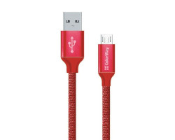 Кабель USB 2.0 - 1.0m AM/ microUSB,  ColorWay, Red, 2.1A (CW-CBUM002-RD)