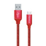 Кабель USB 2.0 - 1.0m AM/ microUSB,  ColorWay, Red, 2.1A (CW-CBUM002-RD)