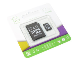 Карта памяти microSDHC, 32Gb, Class10 UHS-I, T&G, SD адаптер, TG-32GBSD10U1-01