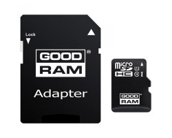 Карта памяти microSDHC, 32Gb, Class10 UHS-I, Goodram, SD адаптер (M1AA-0320R12)