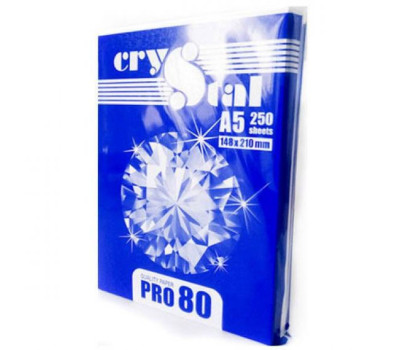Папір офісний А5 (250арк.) Crystal Pro 80g клас С Папір офісний А5 (250арк.) Crystal Pro 80g клас С