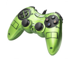Геймпад Esperanza Fighter GX400, Green, USB, вибрация, для PC, 2 аналоговых стика, 12 кн. (EGG105G)