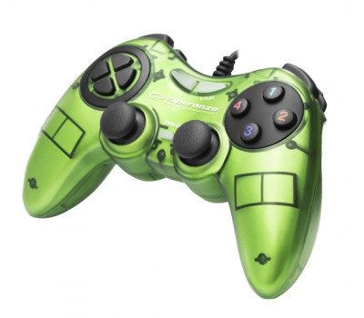 Геймпад Esperanza Fighter GX400, Green, USB, вибрация, для PC, 2 аналоговых стика, 12 кн. (EGG105G) Геймпад Esperanza Fighter GX400, Green, USB, вибрация, для PC, 2 аналоговых стика, 12 кн. (EGG105G)