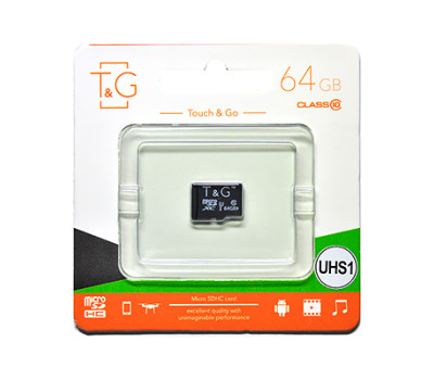 Карта памяти microSDHC, 64Gb, Class10 UHS-I, T&G, без адаптера (TG-64GBSDCL10-00)