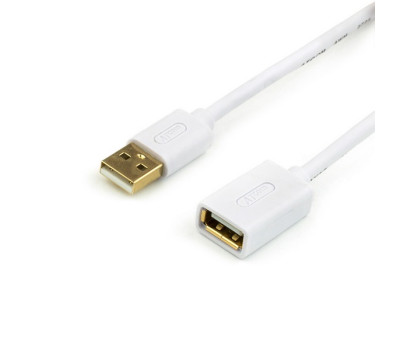 Кабель удлинитель USB 2.0 - 0.8 m AM/ AF ATcom, белый, блистер (13424) Кабель удлинитель USB 2.0 - 0.8 m AM/ AF ATcom, белый, блистер (13424)