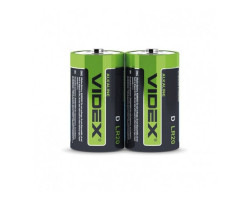 Батарейка D/ LR20, Videx щелочная 1 шт, 1.5V, Shrink Card (LR2O/ D 2pcs BLISTER CARD)