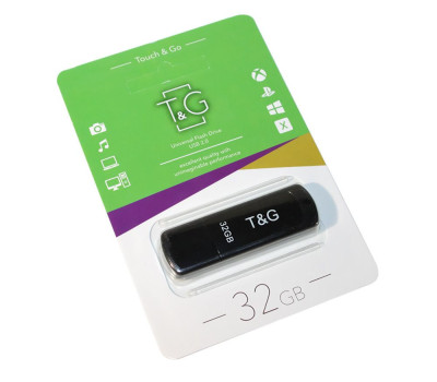 USB Flash Drive 32Gb T&G 011 Shorty series Black, TG011-32GBBK