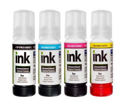 Комплект чернил ColorWay Epson L3100/ L3110/ L3150/ L3151, BK/ C/ M/ Y, 4x70 мл (CW-EW310SET01)