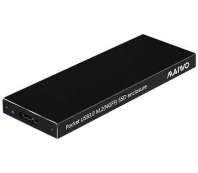 Карман 1.8″ Maiwo K16N для M.2 (NGFF) SSD через USB3.0 на винтах алюм. черный Карман 1.8″ Maiwo K16N для M.2 (NGFF) SSD через USB3.0 на винтах алюм. черный