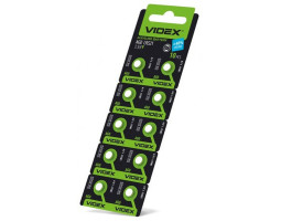 Батарейка LR621/  AG1 Videx 1.5 В дисковая, для часов