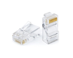 Коннектор RJ-45 8P8C, кат.6, 23-24 AWG (0,57-0,50мм) (14373) Коннектор RJ-45 8P8C, кат.6, 23-24 AWG (0,57-0,50мм) (14373)
