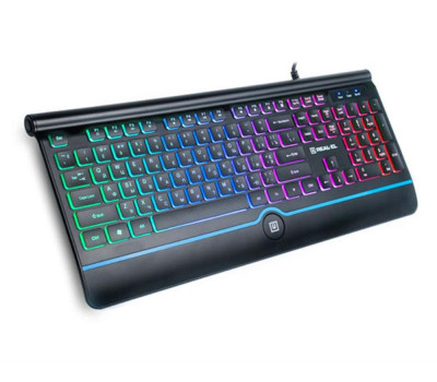Клавиатура REAL-EL Comfort 8000 Backlit USB Black, подсветка