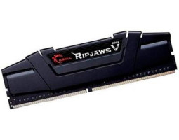 DDR4 16Gb, 3200 MHz, G.Skill Ripjaws V, Black, 16-18-18-38, 1.35V, с рад. (F4-3200C16S-16GVK)