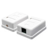 Розетка RJ45 (сетевая), 1-портовая UTP, Atcom, белая, накладная, кат. 6e (60251)