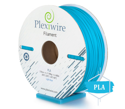 PLA пластик Plexiwire для 3D принтера 1.75мм голубой (400м /  1.185кг)