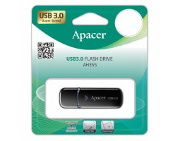 USB 3.0 Flash Drive 32Gb Apacer AH355 Black, AP32GAH355B-1