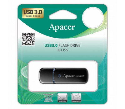 USB 3.0 Flash Drive 32Gb Apacer AH355 Black, AP32GAH355B-1