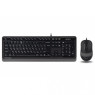 Комплект A4Tech Fstyler Sleek Multimedia Comfort F1010, Black/ Grey Sleek клавиатура+мышь, USB