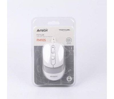 Мышь A4Tech Fstyler FM10S 1600dpi White, USB, бесшумная (FM10S White)