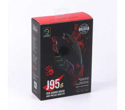 Мышь A4Tech J95s Bloody Black, USB Activated, Extra Fire Button, 8000 CPI, RGB, 20M нажатий (J95s) Мышь A4Tech J95s Bloody Black, USB Activated, Extra Fire Button, 8000 CPI, RGB, 20M нажатий (J95s)