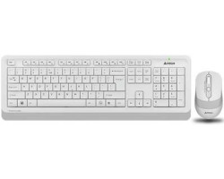 Комплект A4tech Fstyler FG1010, беспроводной, клавиатура+мышь, White+Grey, USB
