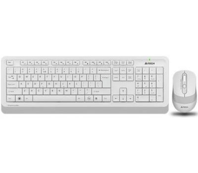 Комплект A4tech Fstyler FG1010, беспроводной, клавиатура+мышь, White+Grey, USB