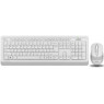 Комплект A4tech Fstyler FG1010, беспроводной, клавиатура+мышь, White+Grey, USB